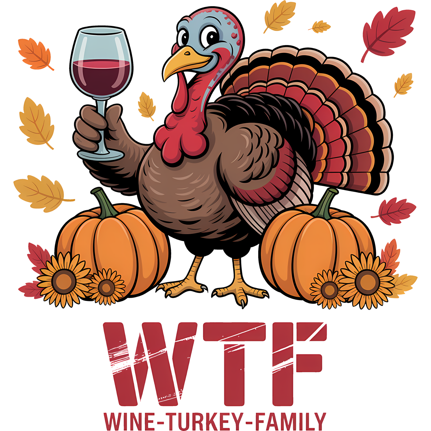 Funny Thanksgiving Wine Turkey Family shirt