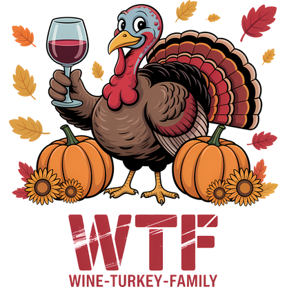 Funny Thanksgiving Wine Turkey Family shirt