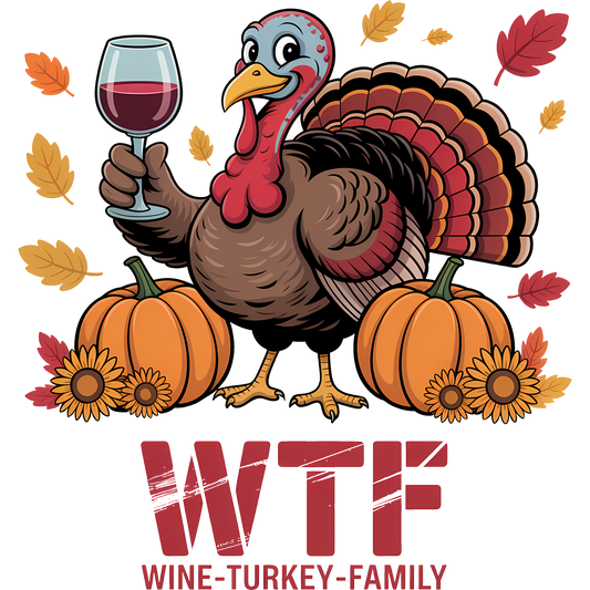 Funny Thanksgiving Wine Turkey Family shirt