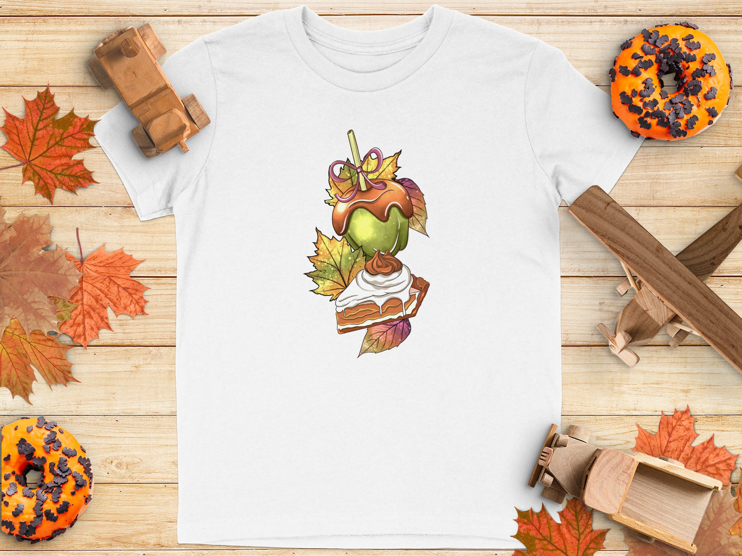 Caramel Apple with Whipped Cream Autumn T-shirt