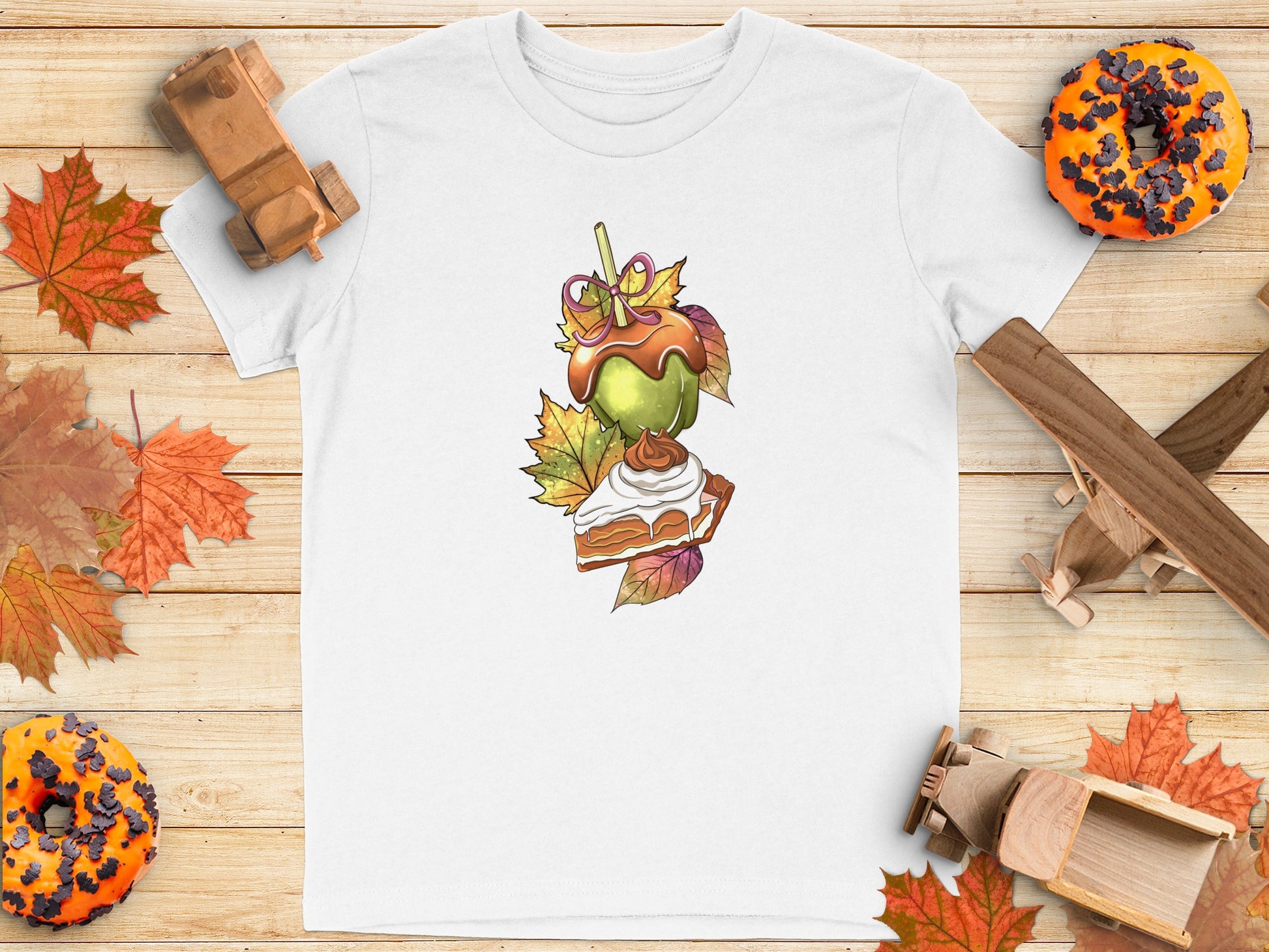 Caramel Apple with Whipped Cream Autumn T-shirt