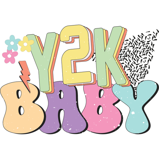 Y2K Baby Graphic Print Colorful Retro Aesthetic Shirt