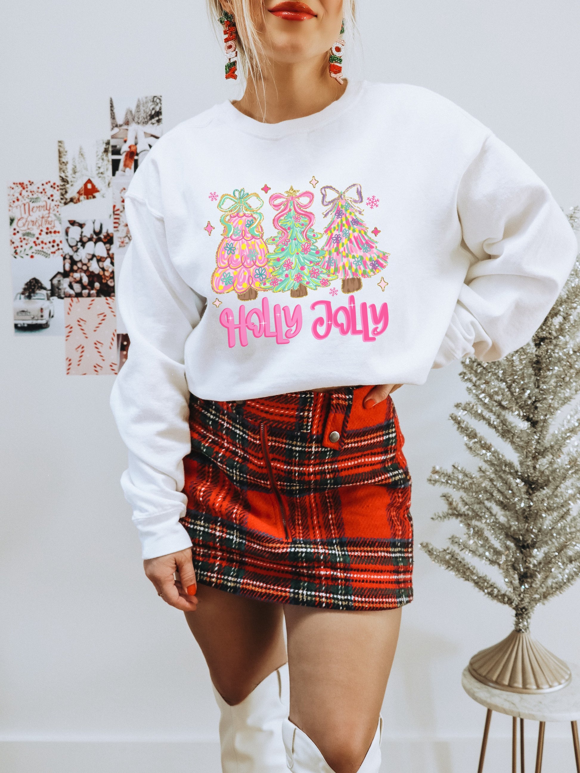 Holly Jolly Festive Christmas Sweatshirt Product