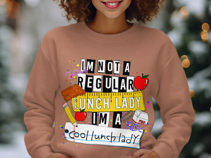 Cool and Fun Lunch Lady Graphic Sweatshirt