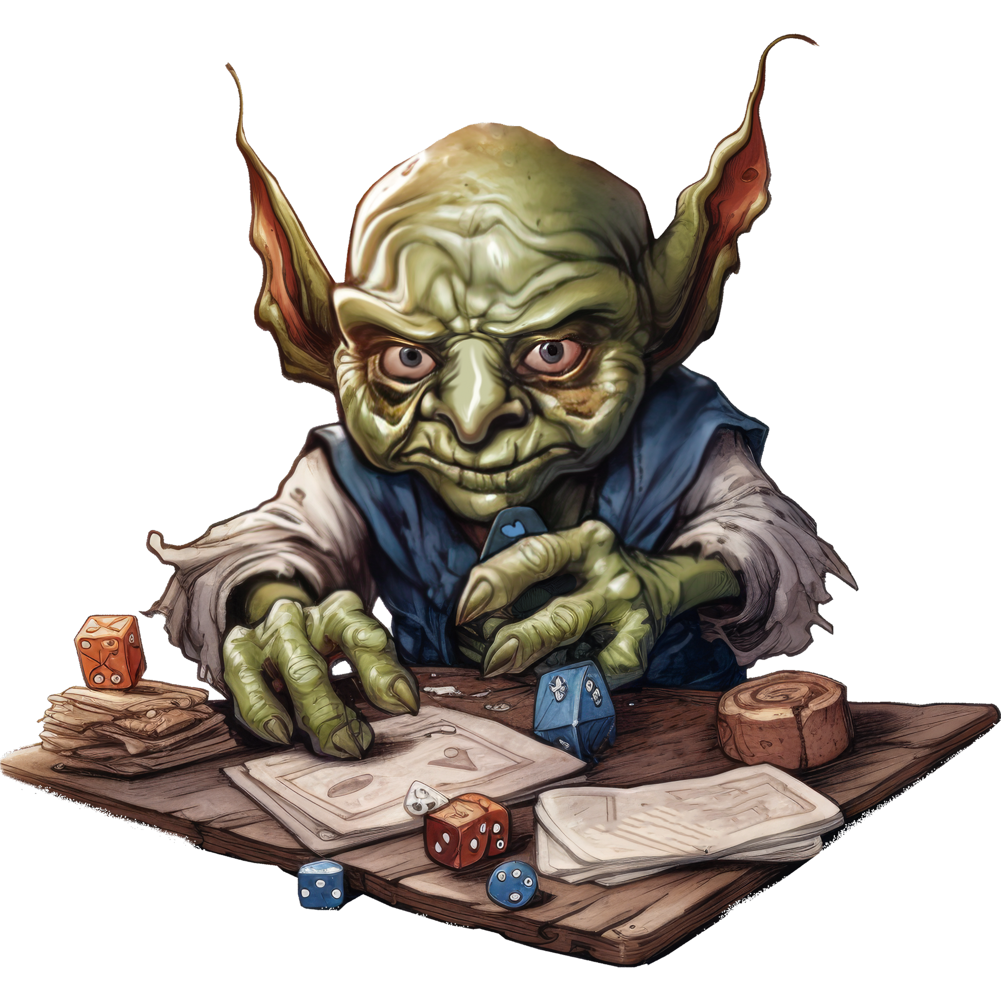 Fantasy Creature Rolling Dice Illustration Art Print