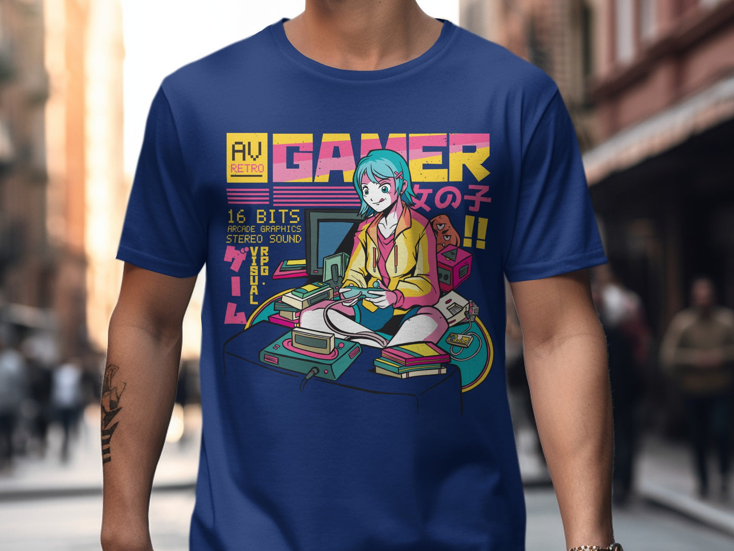 Retro Gamer Graphic 16 Bits Pixel Graphics T-Shirt