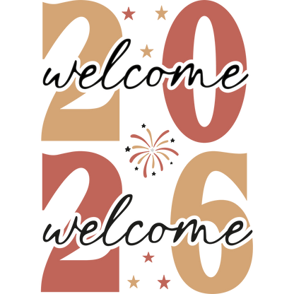 Welcome 2026 Decorative Sign for New Year Celebrations