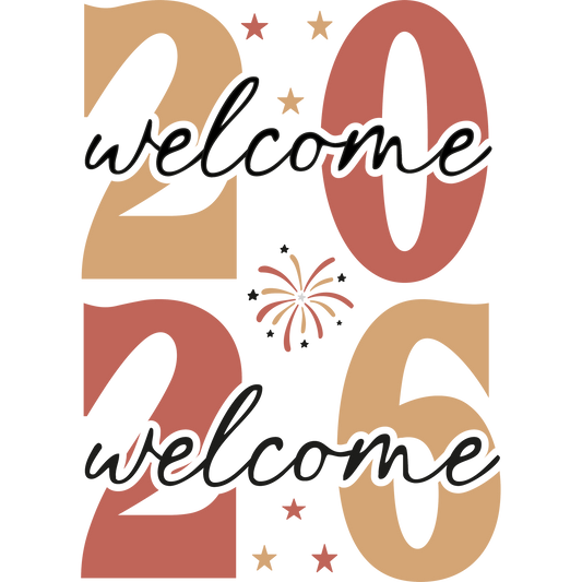 Welcome 2026 Decorative Sign for New Year Celebrations