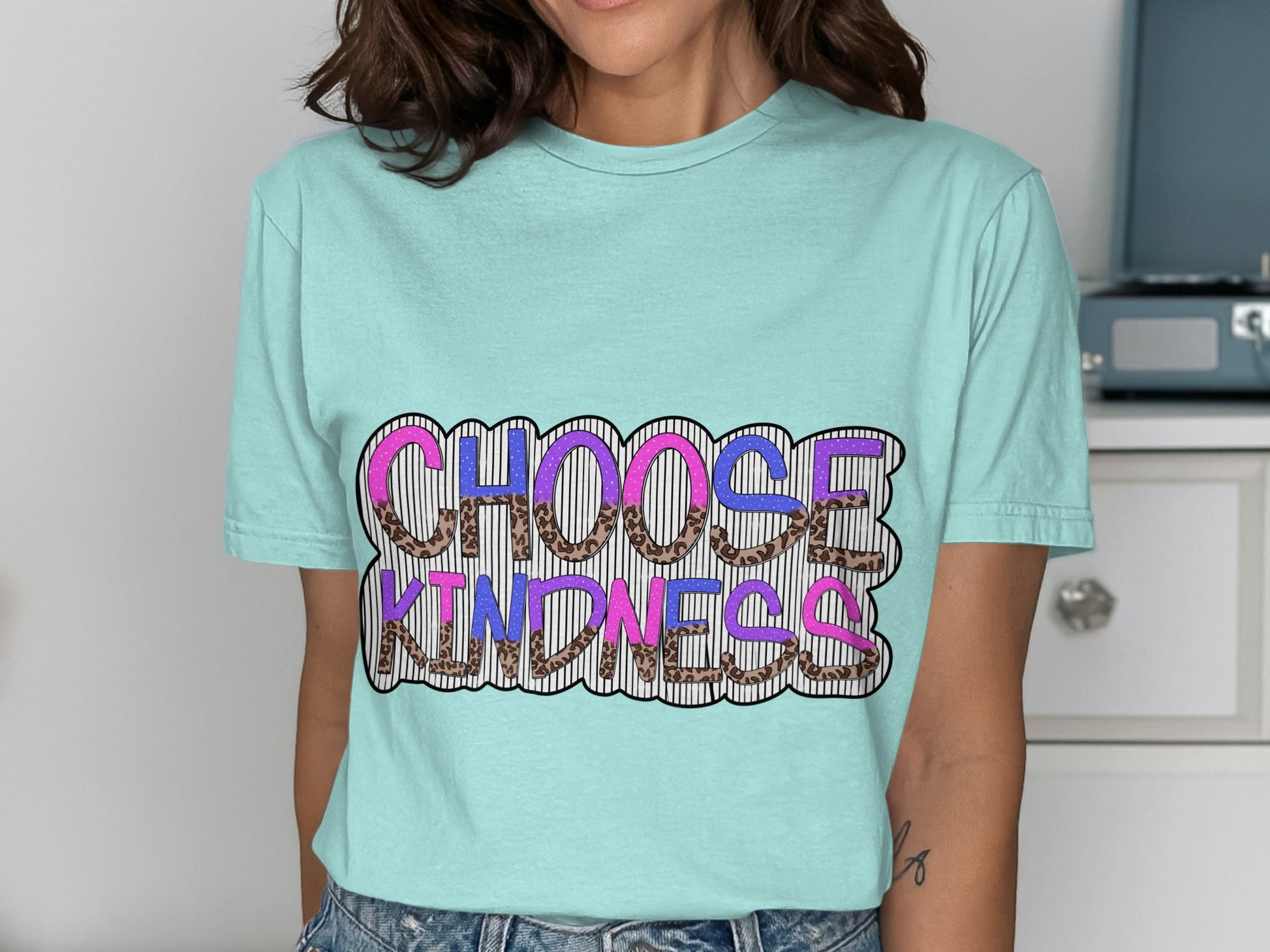 Choose Kindness Graphic Tee in Blue