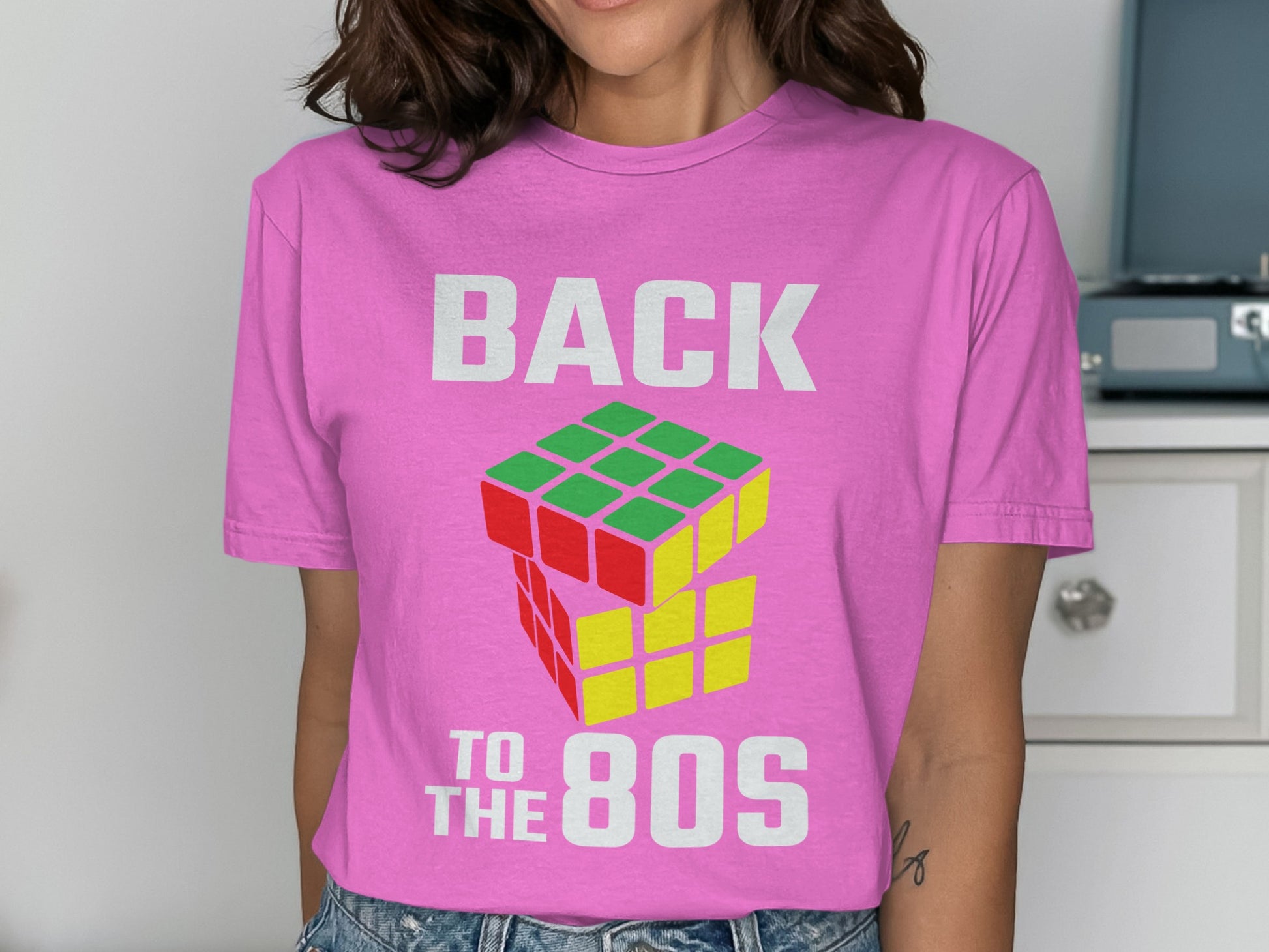 Back to the 80s Retro Puzzle Cube Graphic Shirt