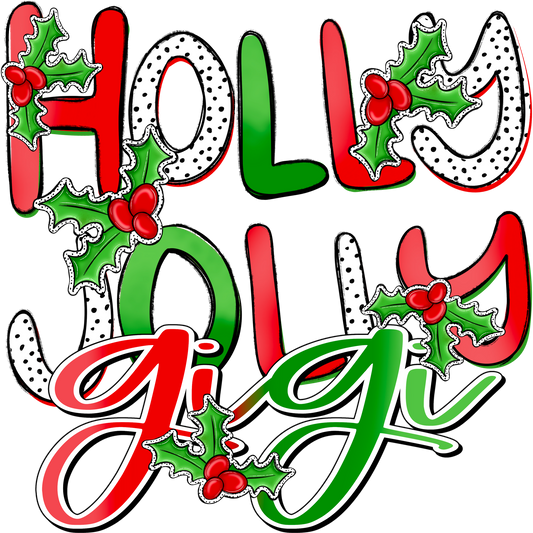 Festive Holly Jolly Graphic Holiday Design Product