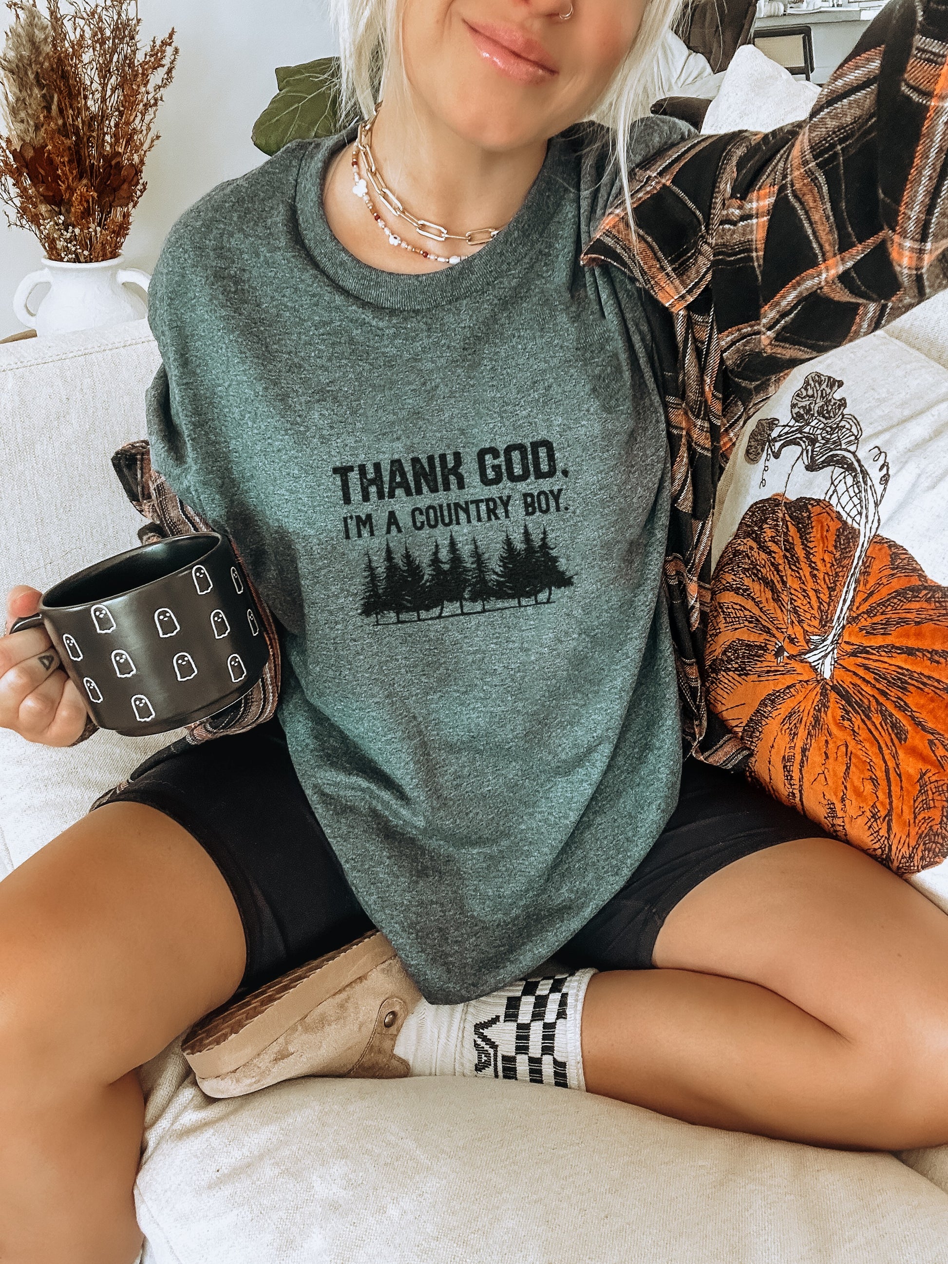 Thank God I'm a Country Boy Graphic Shirt