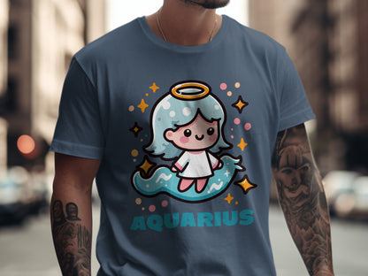 Aquarius Star Zodiac Themed Graphic Tee