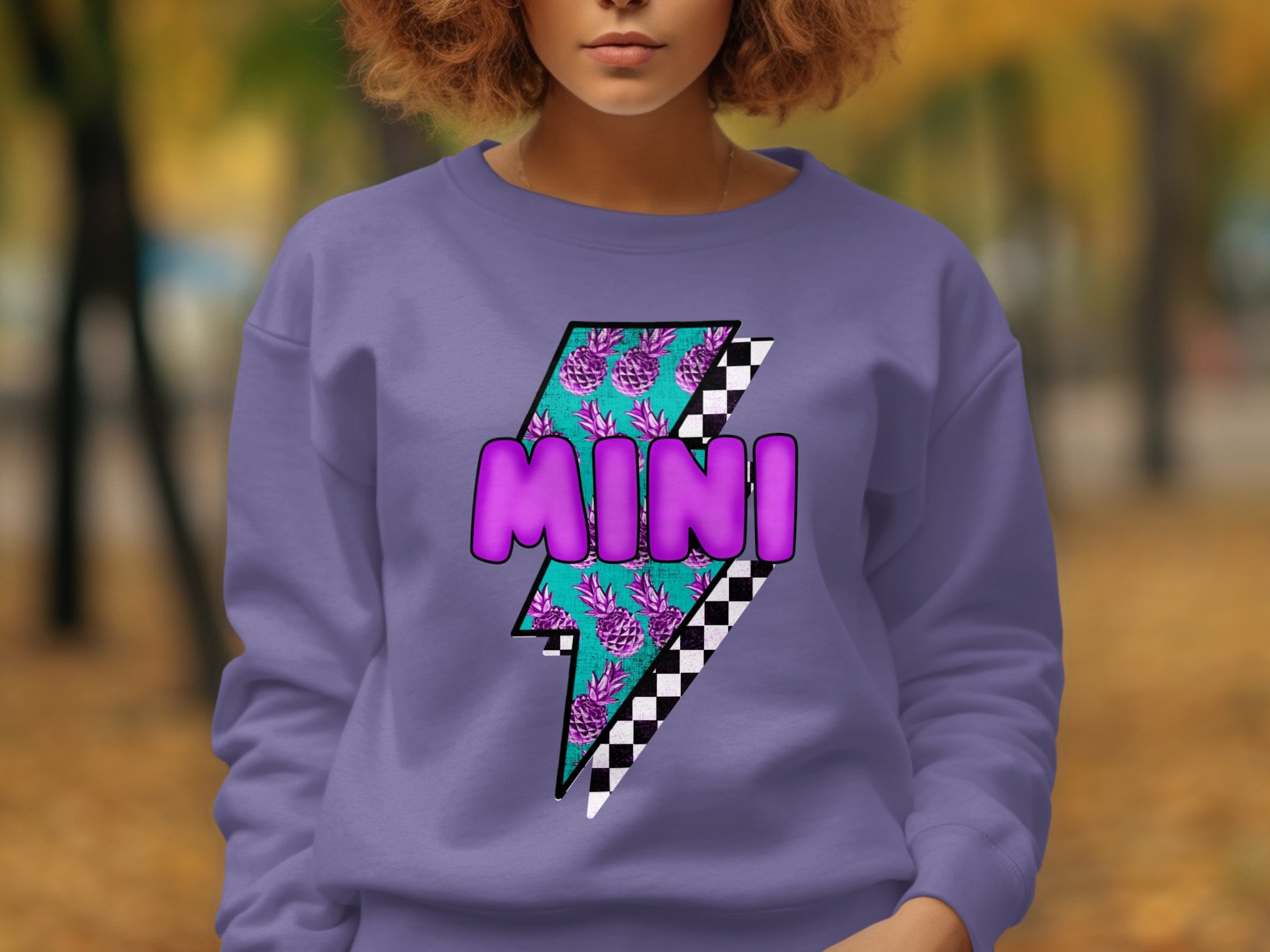 Vibrant Purple Mini Graphic Unisex Sweatshirt