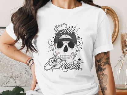 Cool Parent Skull Design Graphic T-shirt