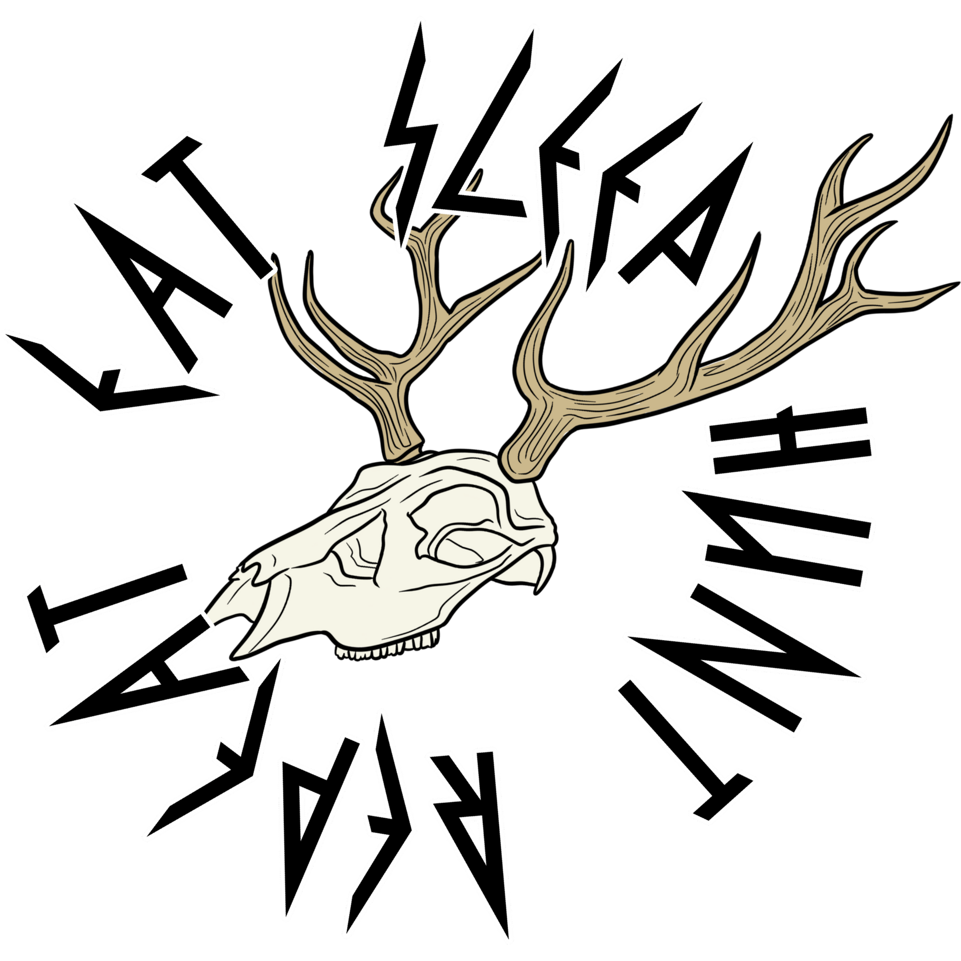 Eat Sleep Hunt Repeat Deer Skull Graphic Art