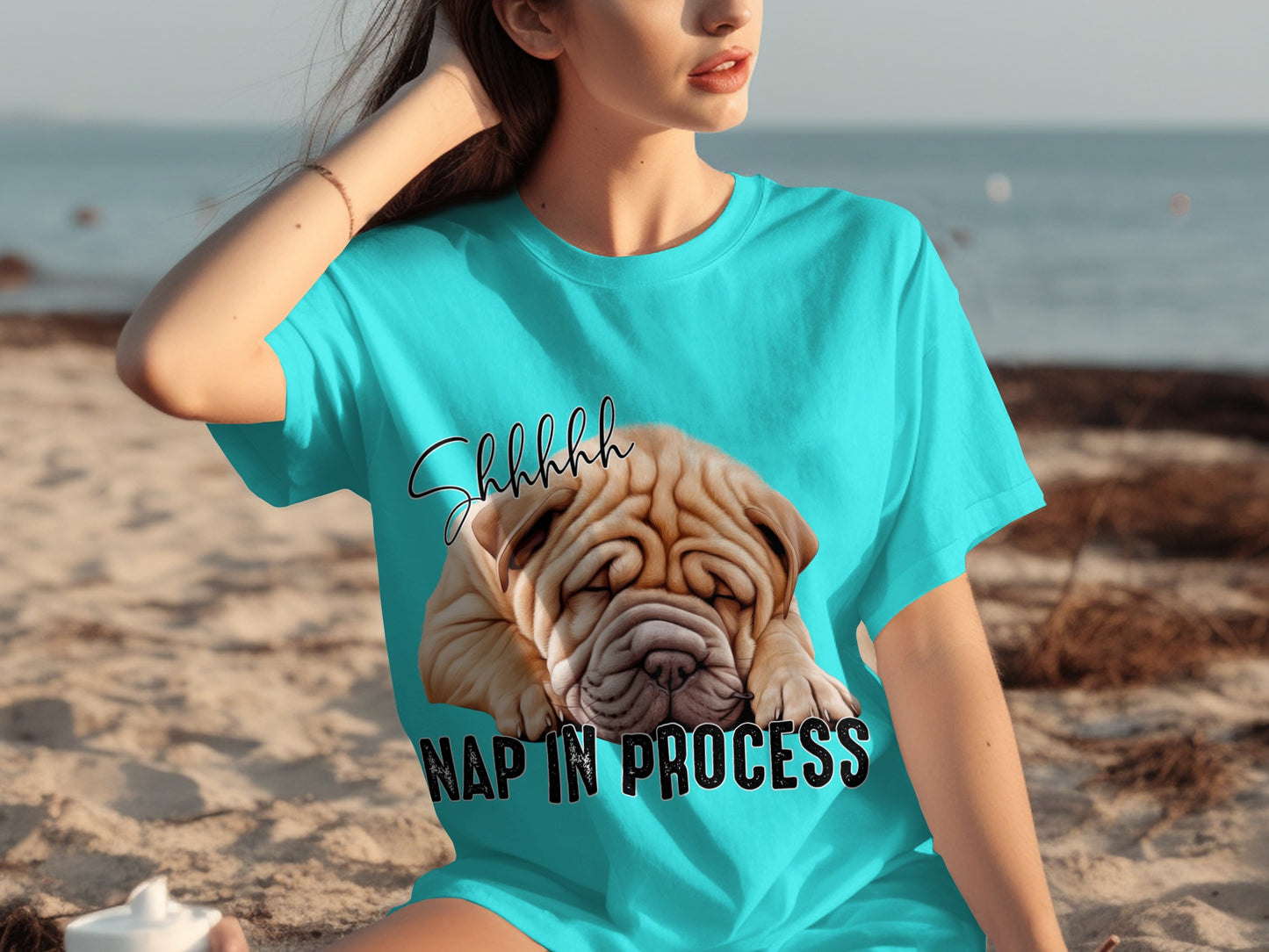 Shhh Nap in Process Pullover with Adorable Puppy