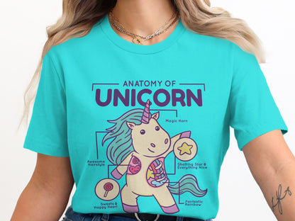 Anatomy Of Unicorn Graphic Tee Shirt
