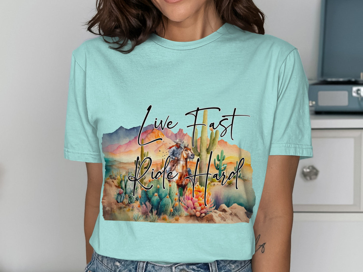 Live Fast Ride Hard Graphic T-Shirt