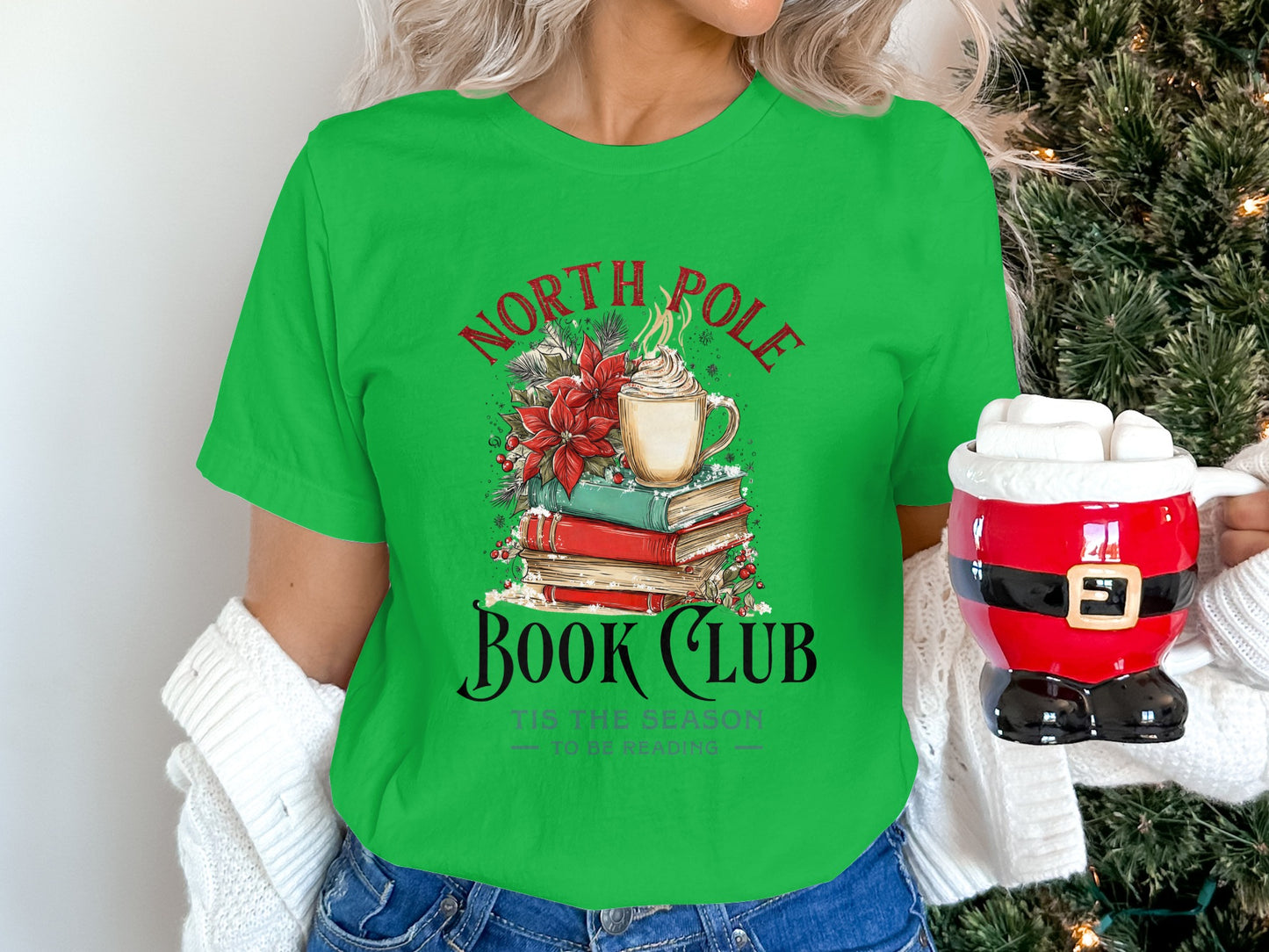 North Pole Book Club Tis The Season Graphic Tee