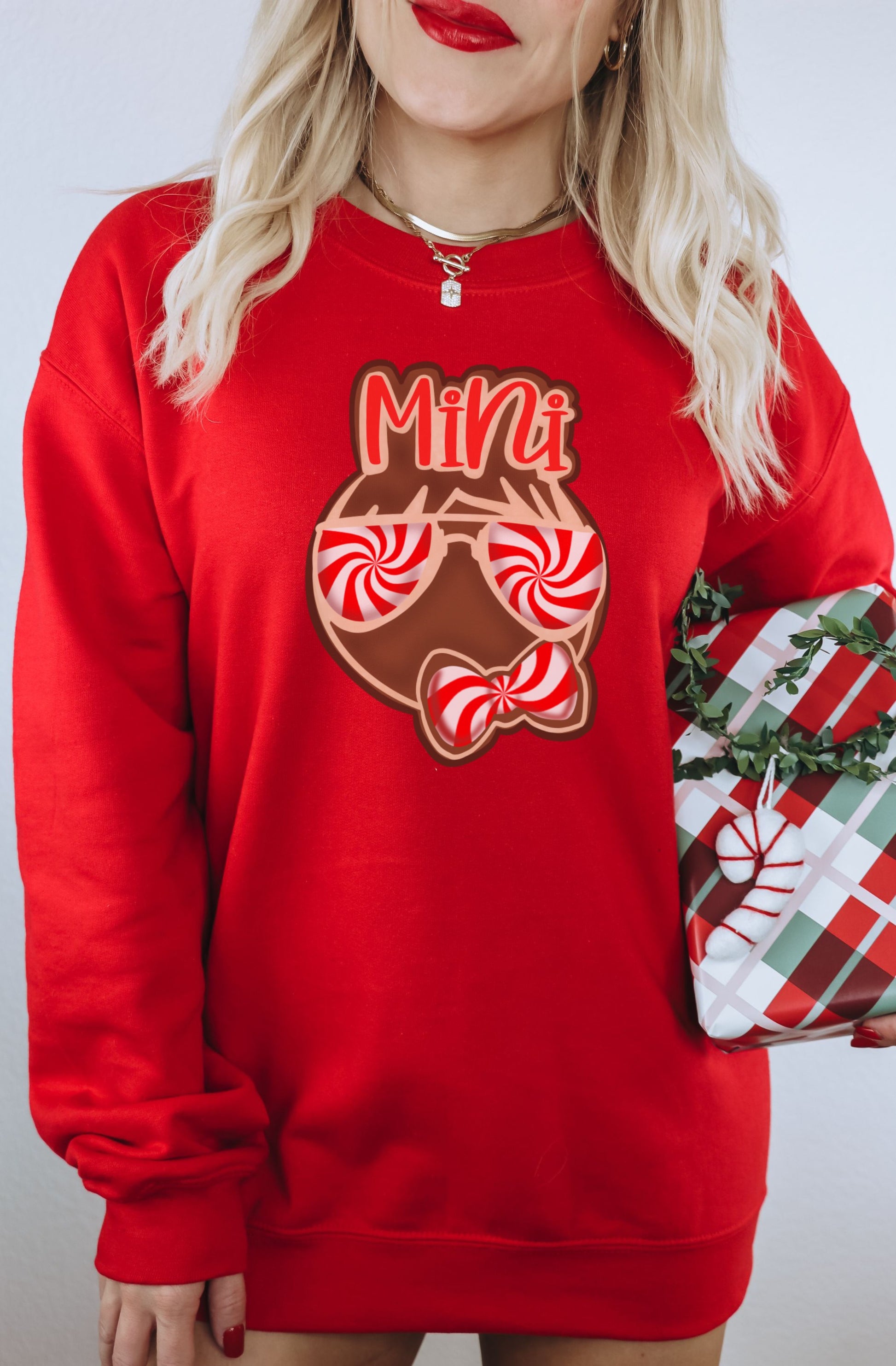 Mini Gingerbread Peppermint Holiday Sweatshirt