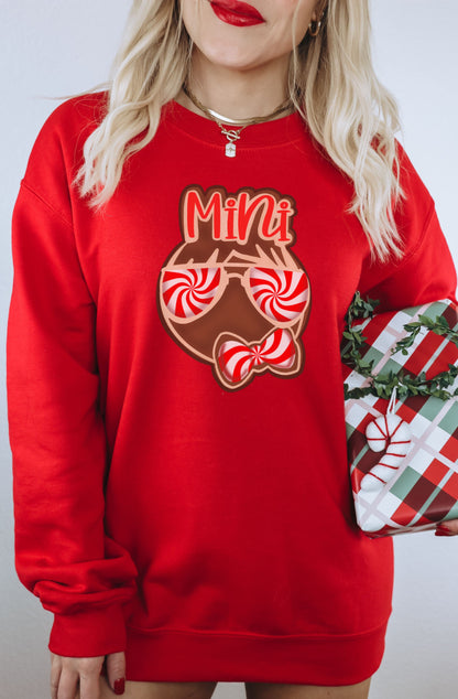 Mini Gingerbread Peppermint Holiday Sweatshirt
