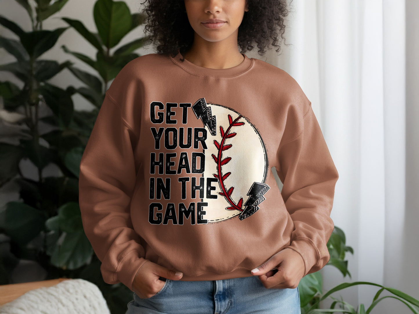 Get Your Head in the Game Baseball Sweatshirt