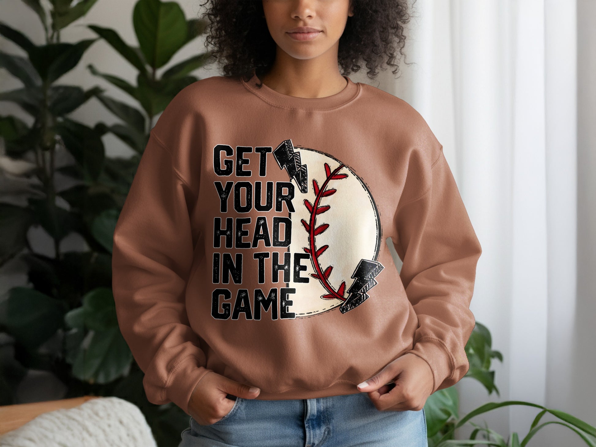 Get Your Head in the Game Baseball Sweatshirt