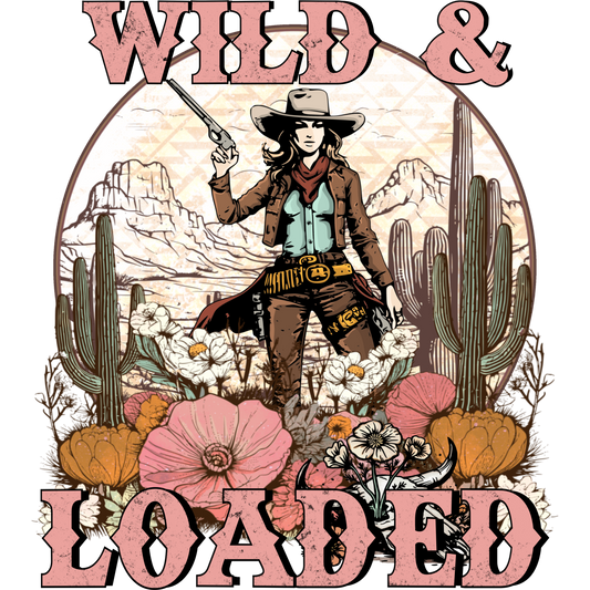 Wild & Loaded Western Desert Cowboy design