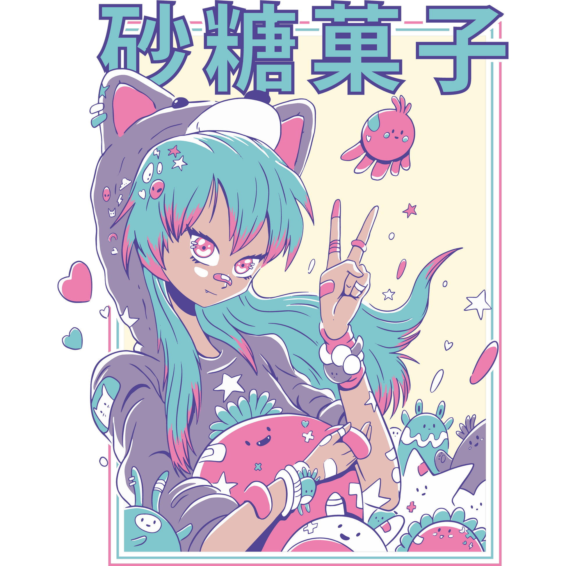 Vibrant Anime Aesthetic Hoodie Design for Fans