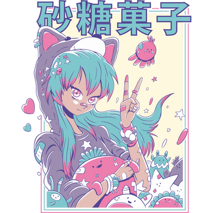 Vibrant Anime Aesthetic Hoodie Design for Fans