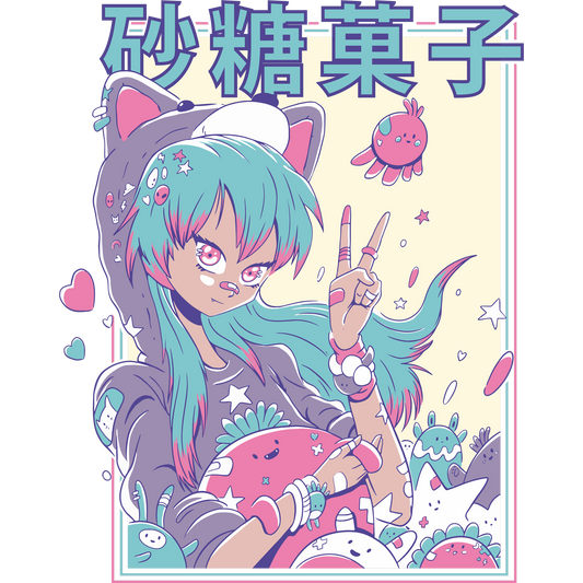 Vibrant Anime Aesthetic Hoodie Design for Fans