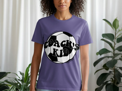 Coach's Kid Soccer Graphic Tee Ideal for Young Enthusiasts