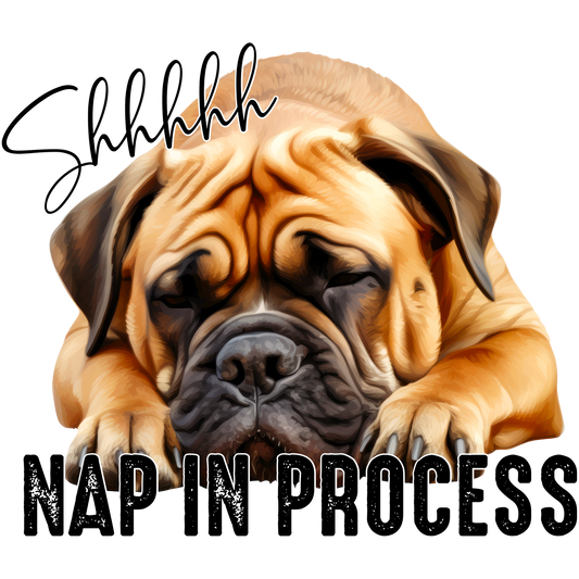 Shhhhh Nap In Progress Dog Breed Illustration Print