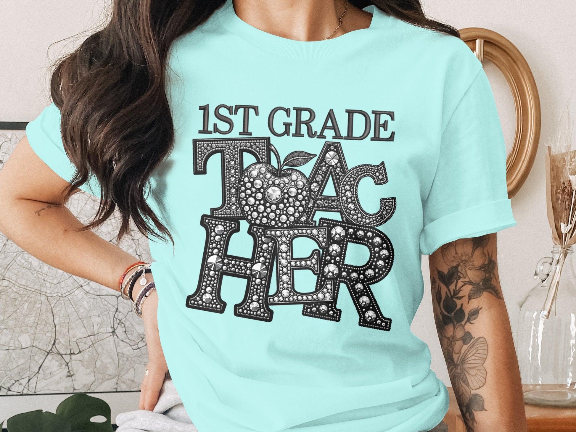 1st Grade Teacher Stylish Graphic Tee for Educators