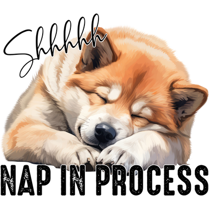 Shhhhh Nap In Process Cute Sleeping Dog Décor