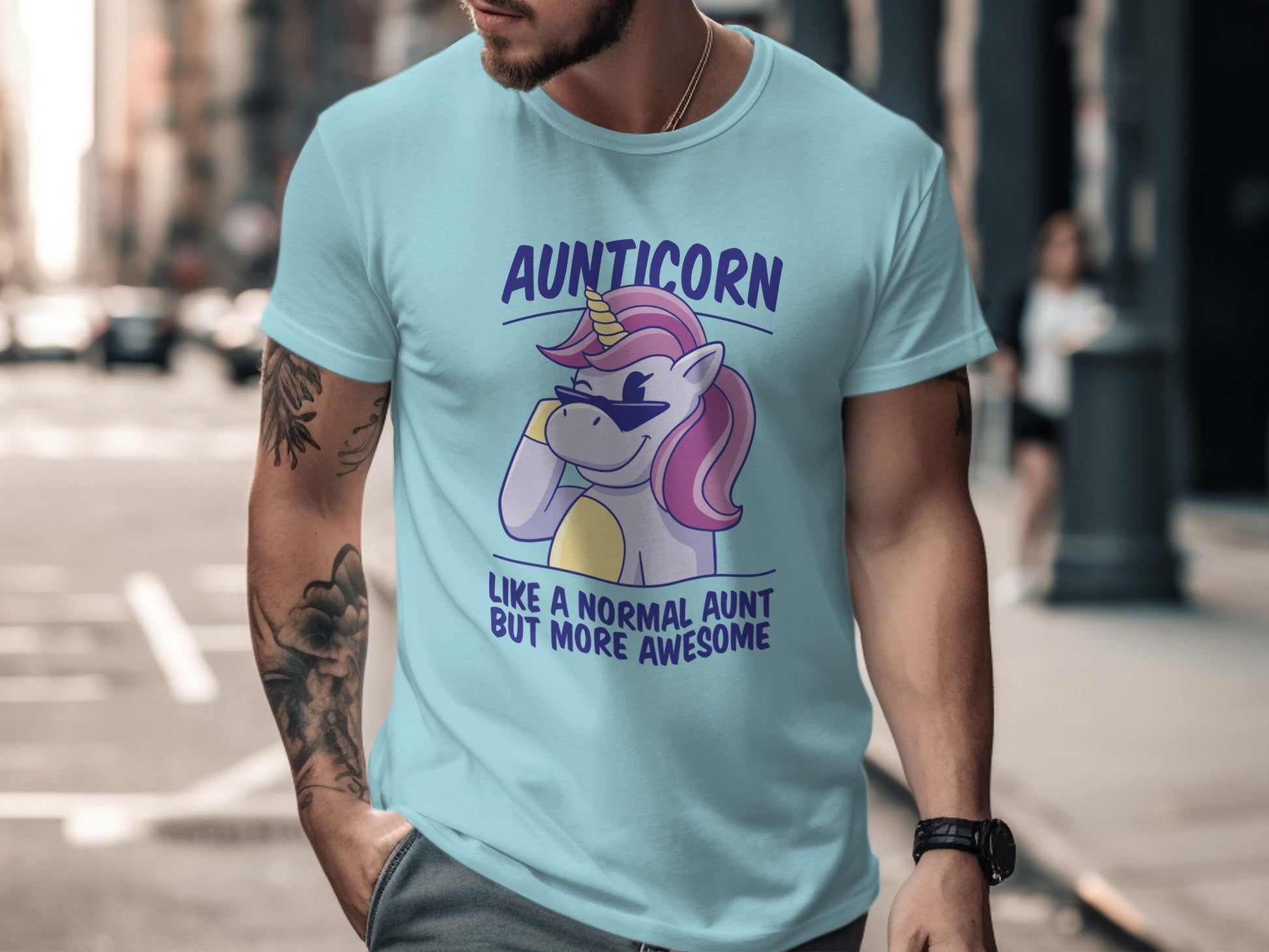 Aunticorn Fun Graphic Tee Like A Normal But More Awesome Shirt