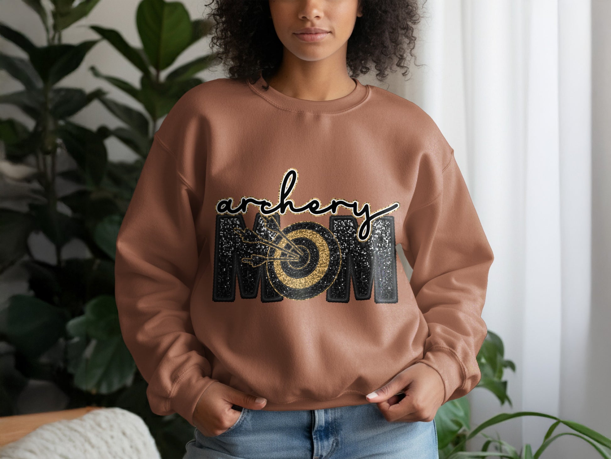 Archery Mom Graphic Sweatshirt Casual Pullover Top