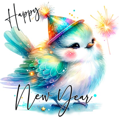 Happy New Year Sparkling Illustration Art Print