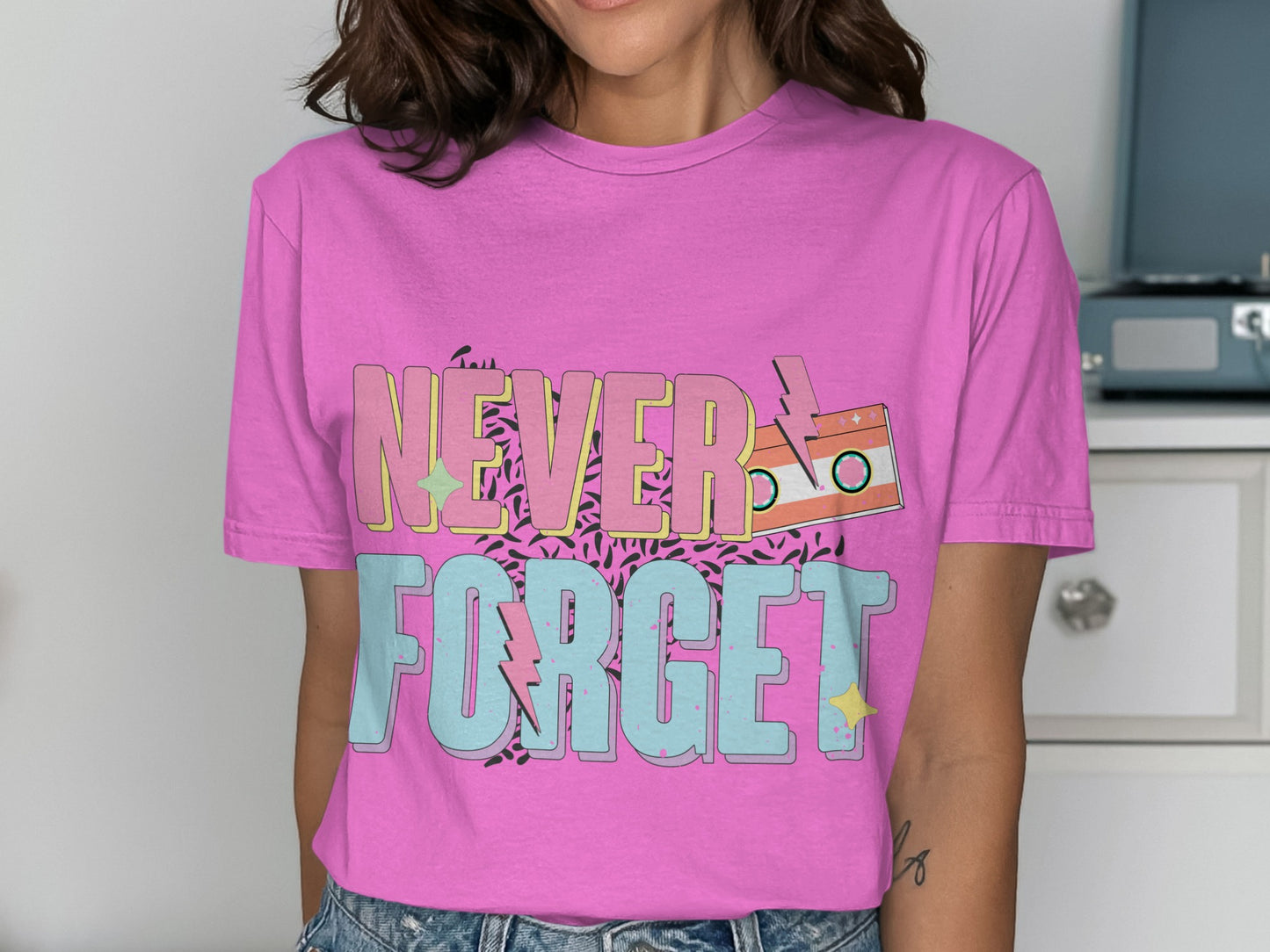 Never Forget Graphic Tee for Retro Enthusiasts