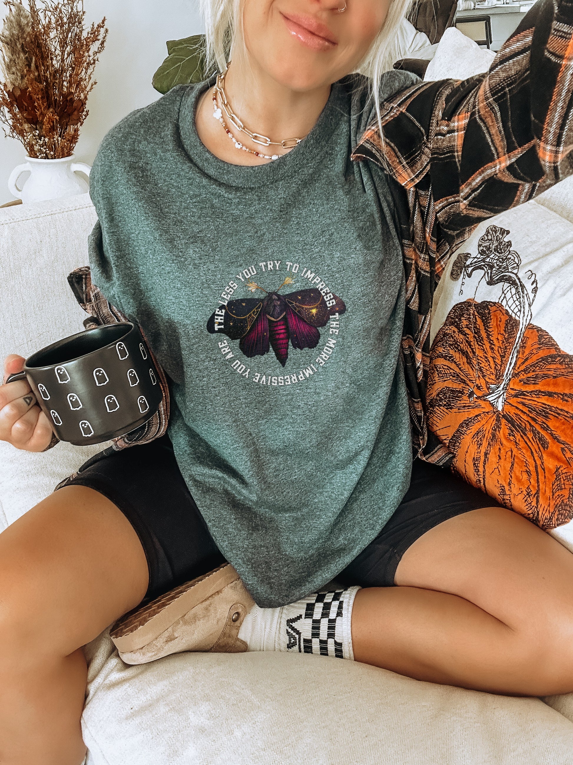 Try To Impress Butterfly Graphic Sweatshirt Casual Top