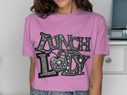 Lunch Lady Rhinestone Graphic Tee