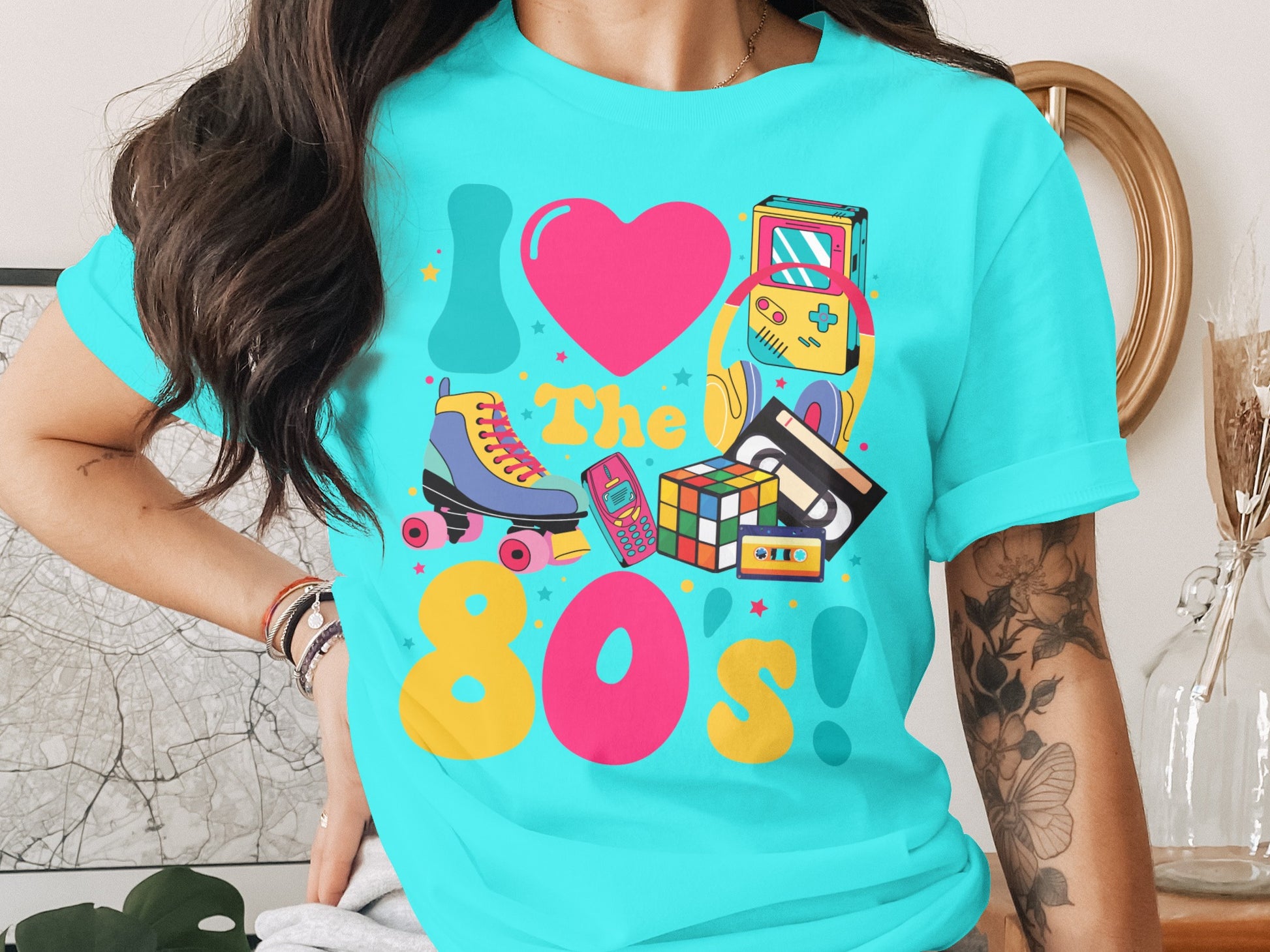 I Love The 80's Vintage Style Graphic Tee