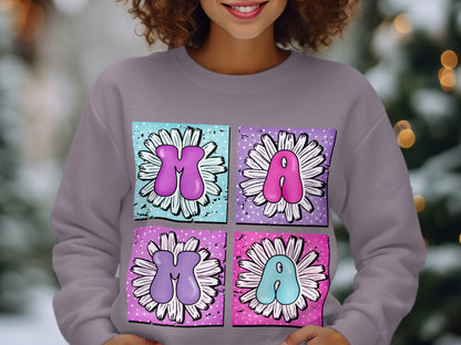 Colorful Floral 'MAMA' Graphic Sweatshirt Product