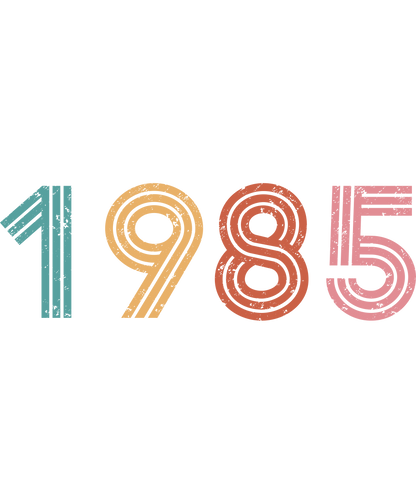 Retro 1985 Graphic Multicolor Numeral Design Product