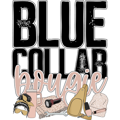 Blue Collar Bougie with Accessories Graphic Design