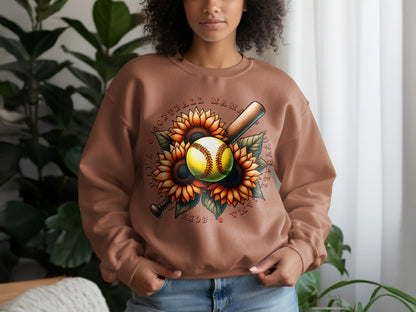 Softball Mama Graphic Sweatshirt for Enthusiasts