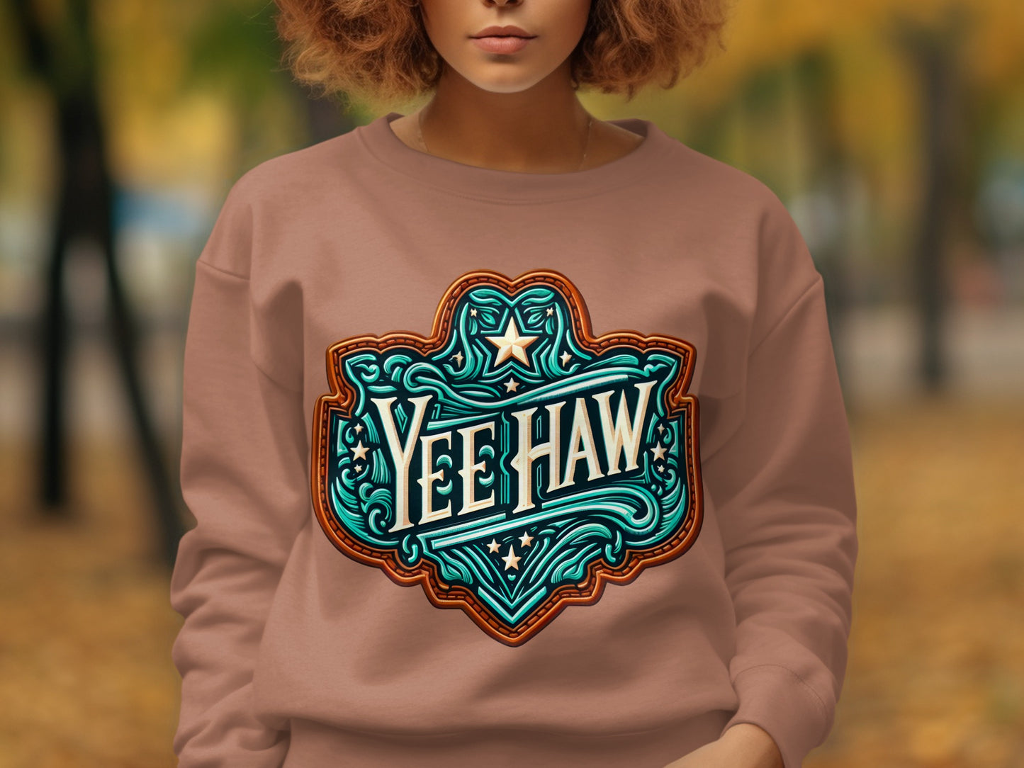 Yee Haw Bold Graphic Sweatshirt for Any Casual Occasion