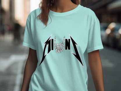 Unique MN Skeleton Hand Design T-shirt for Stylish Look