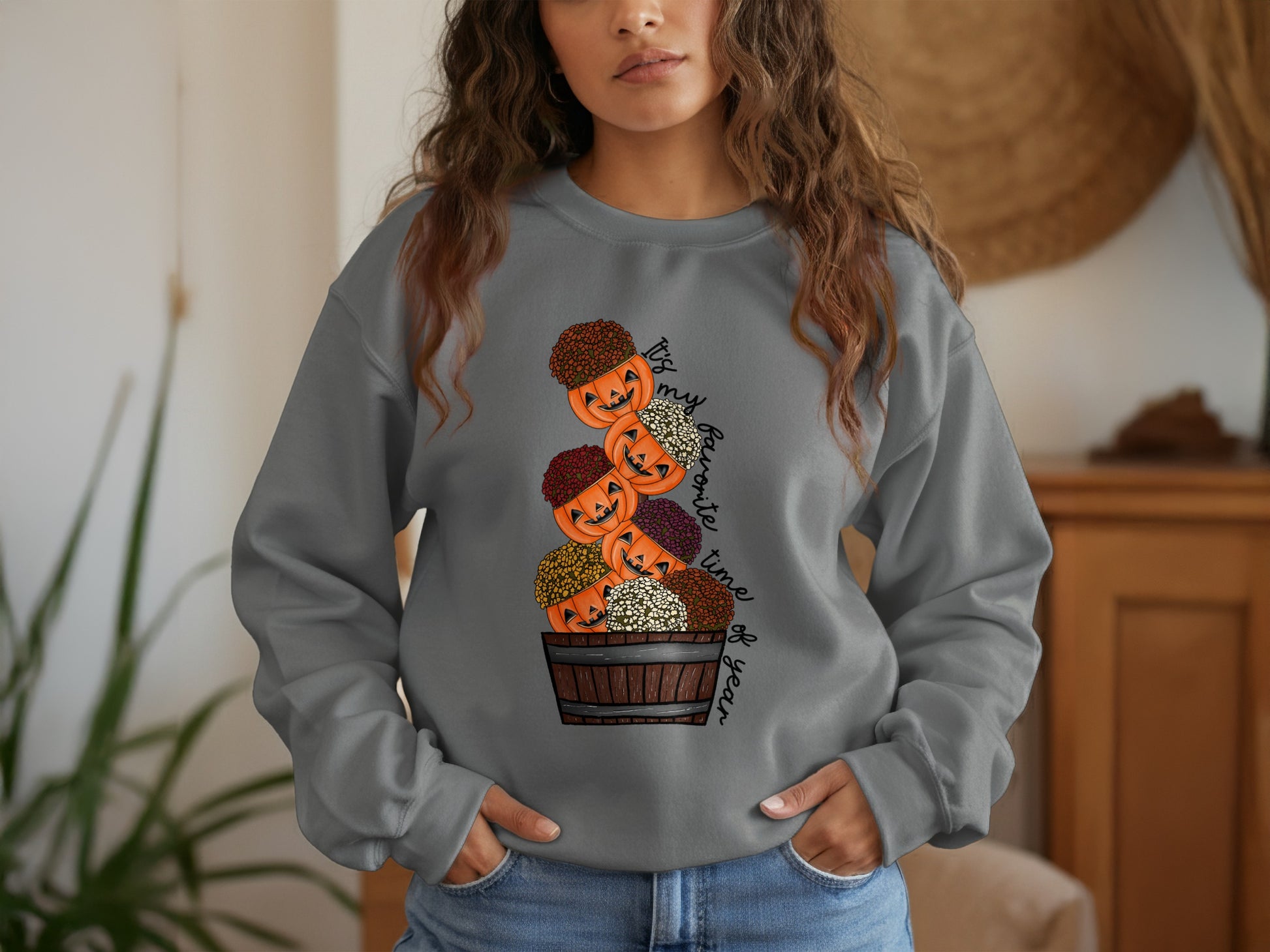 Happy Pumpkins Stacked Up Bucket Shirt product